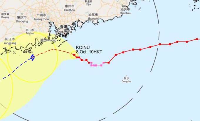 Tropical Cyclone Warning Signal Number 8 HKO signal number 8 Oct 8