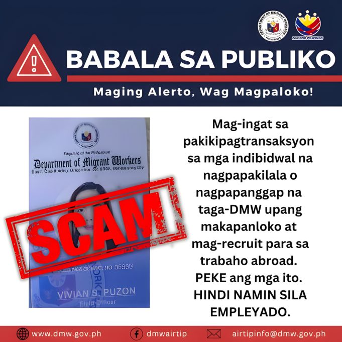 Babala ng DMW sa nais magtrabaho abroad Babala ng DMW sa nais magtrabaho abroad