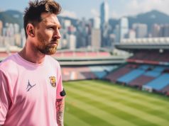 Hong Kong Gears Up for Lionel Messi’s Arrival, Extensive Traffic Control Plan Unveiled Portrait_of_Lionel_Messi_wearing_pink Inter Miami shirt