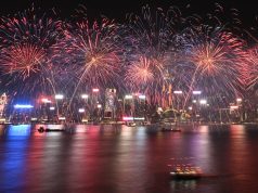 Victoria Harbour Lights Up in Spectacular Lunar New Year Fireworks Display Spectacular Lunar New Year Fireworks Display