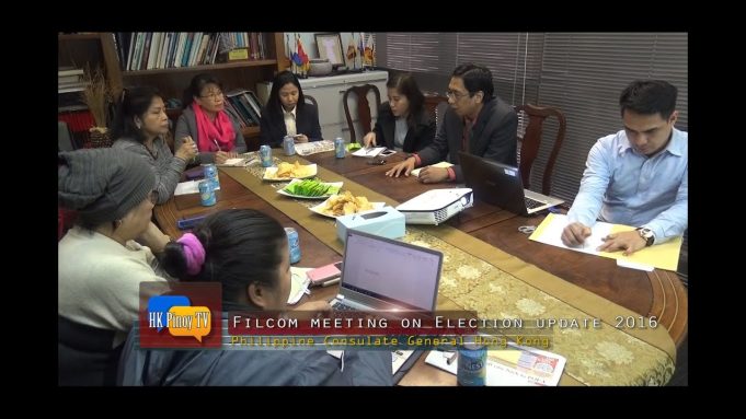 Meeting on Election2016 update at the Philippine Consulate Hong Kong