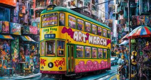 Hong Kong’s Trams Offer Free Rides for a City-wide Art March Extravaganza Hong_Kong tram for Art March
