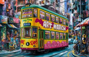 Hong Kong’s Trams Offer Free Rides for a City-wide Art March Extravaganza Hong_Kong tram for Art March