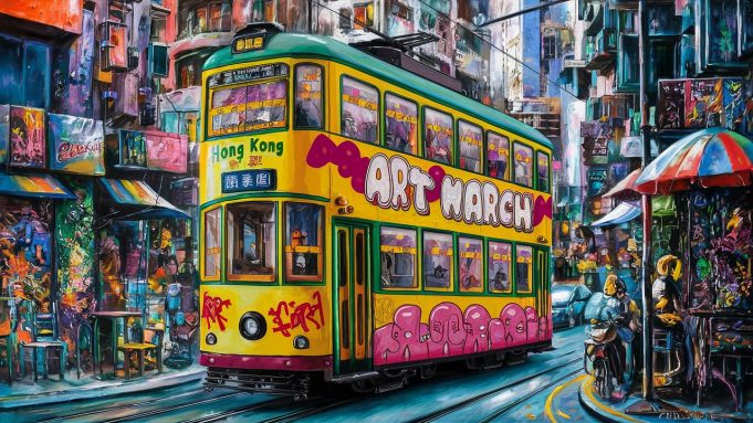 Hong Kong’s Trams Offer Free Rides for a City-wide Art March Extravaganza Hong_Kong tram for Art March