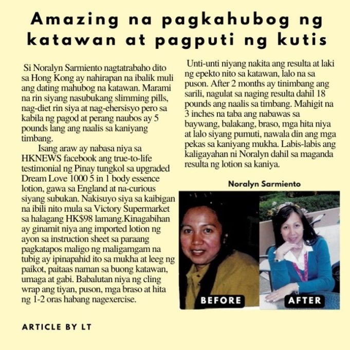 Amazing na pagkahubog ng katawan at pagputi ng kutis HK Pinoy Tv News 6th - 14th Mar FB Post and Pin up