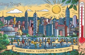 Hong Kong experienced the highest March temperature in 140 years. Hong Kong experienced the highest March temperature in 140 years