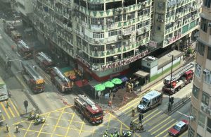 A Filipino was injured in a deadly fire that ripped through a residential building in Yau Ma Tei Deadly Blaze Tears Through Residential Building in Yau Ma Tei