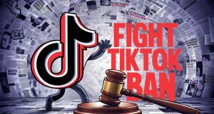 TikTok Vows Legal Fight After Biden Signs Bill Paving Way for Ban Fight Tiktok Ban cartoon
