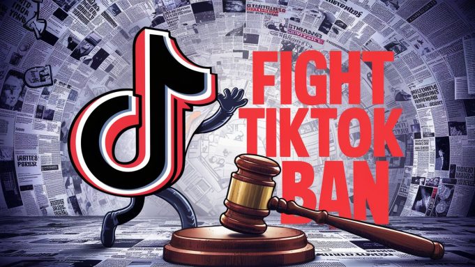 TikTok Vows Legal Fight After Biden Signs Bill Paving Way for Ban Fight Tiktok Ban cartoon