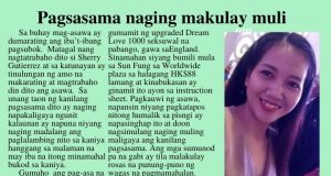 Pagsasama Naging Makulay Muli HK Pinoy Tv News 17th - 23rd Apr 24 FB Post and Pin up