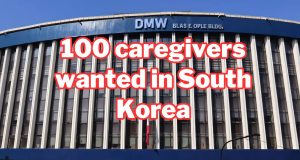South Korea Seeks 100 Filipino Caregivers in New Labor Partnership 100 caregivers wanted in South Korea