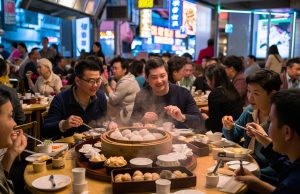 Hong Kong Businesses Largely Comply with New Plastic Ban – Government A candid photo of a bustling Hong Kong restaurant