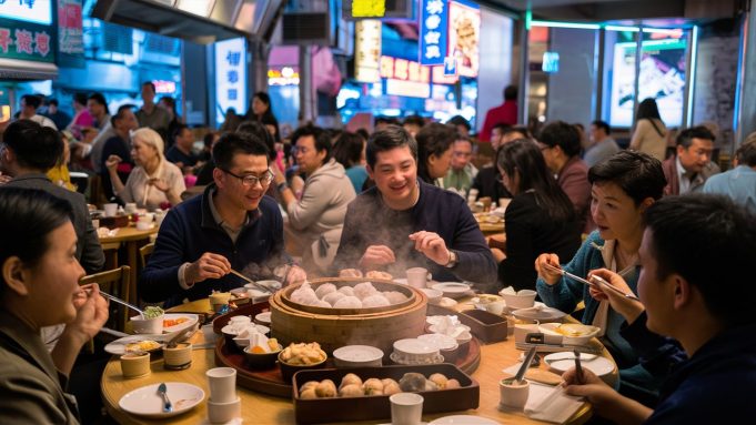 Hong Kong Businesses Largely Comply with New Plastic Ban – Government A candid photo of a bustling Hong Kong restaurant