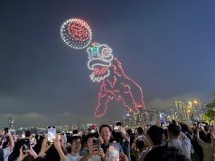 Hong Kong Tourism Board Unveils Mesmerizing Drone Show to Mark Cultural Festivals Drones and ice cream draw visitors to Wan Chai show - RTHK