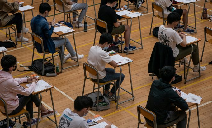Ethnic minority students in Hong Kong face uphill battle for university admission Students sit for the Diploma of Secondary Education (DSE) exams on April 26, 2021 in Hong Kong, China
