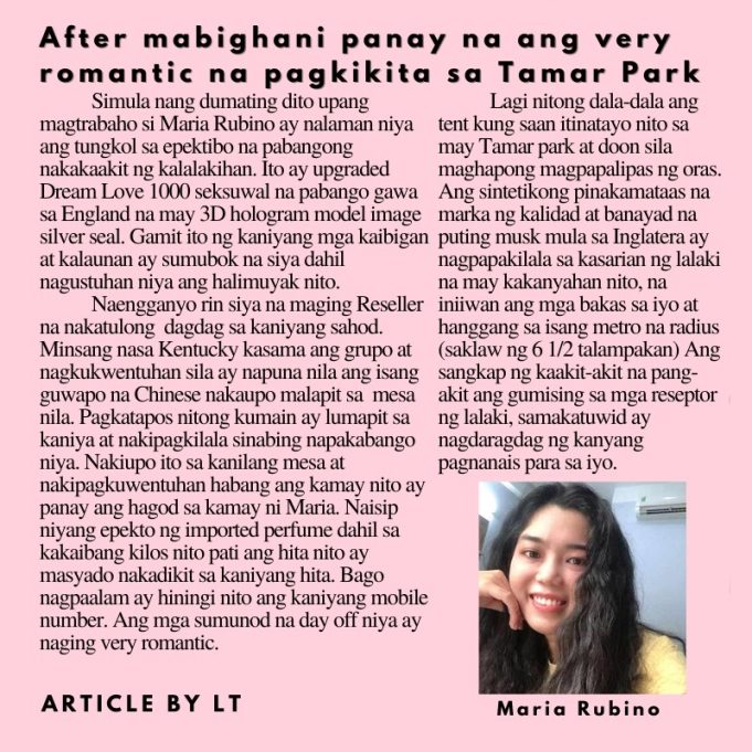 After mabighani panay na ang very romantic na pagkikita sa Tamar Park HK Pinoy Tv News 22nd May - 28th May 24 FB Post and Pin up