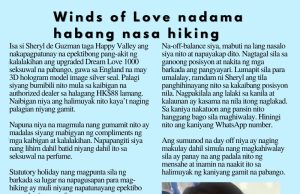 Winds of Love nadama habang nasa hiking HK Pinoy Tv News 5th June - 11th June 24 FB Post and Pin up