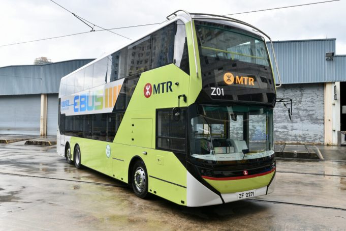 MTR Corp Rolls Out First Electric Bus MTR's first electric bus