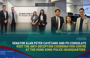 Senator Alan Peter Cayetano and PH Consulate Visits The Anti-Deception Coordinating Centre at the Hong Kong Police Headquarters Senator cayetano and PCG-HK