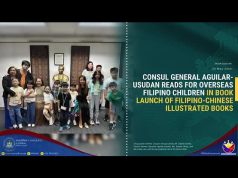 Consul General Aguilar-Usudan Reads For Overseas Filipino Children In Book Launch Of Filipino-Chinese Illustrated Books