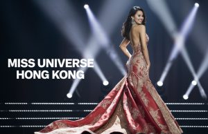 Hong Kong Miss Universe Pageant Lifts Age Limit, Offers HK$1 Million Prize A beautiful woman wearing evening gown with back turn to the camera, stage light, Miss Universe Hong Kong
