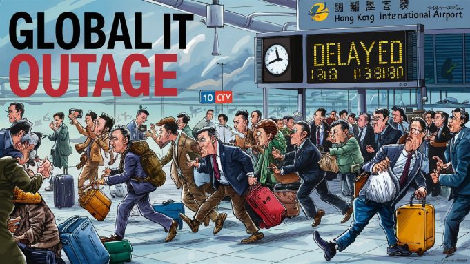 Global IT Outage Causes Flight Delays at Hong Kong International Airport Global IT Outage Causes Flight Delays at Hong Kong International Airport