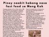 Pinoy naakit habang nasa fast food sa Mongkok HK Pinoy Tv News 10th - 16th July 24 FB Post and Pin up