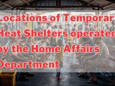 Home Affairs Department opens temporary heat shelters Locations of Temporary Heat Shelters operated by the Home Affairs Department