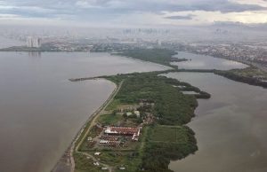 Philippine Tanker Sinks Off Manila, Triggering Major Oil Spill Manila Bay aerial