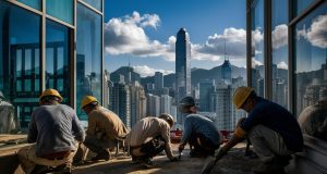Hong Kong Labor Dept. Urges Employers to Prioritize Worker Safety Amid Heat Wave a-striking-photo-of-construction-workers-03