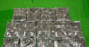 Duo Arrested After Over $3 Million Worth of Drugs Found in Yuen Long Raid cannabis products in Yuen Long