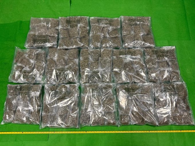 Duo Arrested After Over $3 Million Worth of Drugs Found in Yuen Long Raid cannabis products in Yuen Long