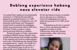 Dobleng experience habang nasa elevator ride HK Pinoy Tv News 28th Aug - 3rd Sep 24 FB Post and Pin up