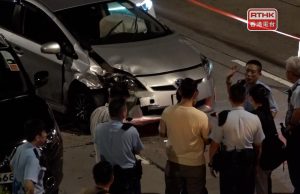 Hong Kong Police Chase Ends In Crash, Leaving Two Injured Police officer injured in Ho Man Tin road operation
