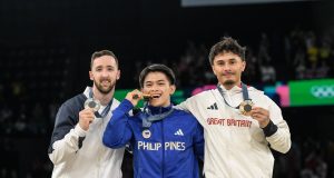 Philippines Celebrates as Carlos Yulo Captures Olympic Gold in Paris gold medalist Carlos Yulo of the Philippines v2