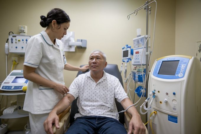 PhilHealth Boosts Hemodialysis Rates Package Rate To P6,350 Per Session Filipino patient undergoing hemodialysis