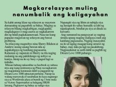 Magkarelasyon muling nanumbalik ang kaligayahan HK Pinoy Tv News 4th - 10th Sep 24 FB Post and Pin up