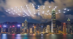 Hong Kong to Dazzle with Record-Breaking Drone Display for National Day Hong Kong Panda-theme drones light show at Victoria Harbor at night