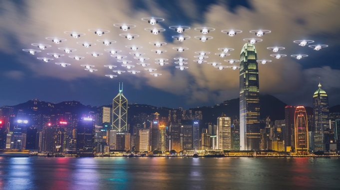 Hong Kong to Dazzle with Record-Breaking Drone Display for National Day Hong Kong Panda-theme drones light show at Victoria Harbor at night