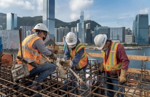 Hong Kong Construction Industry Faces Labour Demand Downturn Amid Economic Uncertainty Hong Kong construction workers