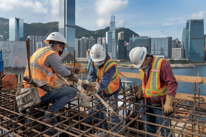 Hong Kong Construction Industry Faces Labour Demand Downturn Amid Economic Uncertainty Hong Kong construction workers