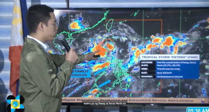 Death Toll Rises as Tropical Storm Enteng Strikes the Philippines TS Enteng to bring monsoon rains to Palawan