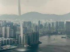 Rare Waterspout Spotted in Hong Kong’s Victoria Harbour waterspout in Victoria Harbour
