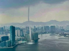 Victoria Harbour’s First Recorded Waterspout in Decades waterspout in Victoria Harbour v2