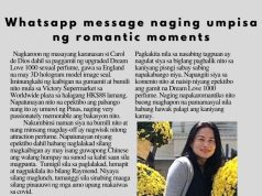 Whatsapp message naging umpisa ng romatic moments HK Pinoy Tv News 2nd - 8th Oct 24 FB Post and Pin up