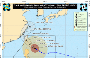 Ferocious Typhoon Kong-rey (Leon) Barrels Toward Northern Luzon leon_5am-1_2024_10_30_05_38_57