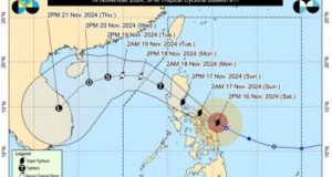 Powerful Super Typhoon Pepito Threatens Bicol Region Track of Super Typhoon Pepito