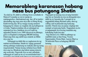 Memorableng karanasan habang nasa bus patungong Shatin HK Pinoy Tv News 4th - 17th Dec 24 FB Post and Pin up
