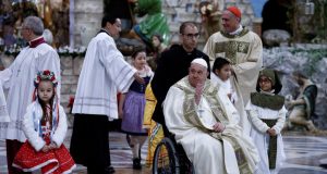 Pope Francis Launches Jubilee Year, Calls for Peace Amid Global Conflicts Pope Francis celebrates Christmas Eve Mass in St. Peter's Basilica at the Vatican