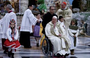 Pope Francis Launches Jubilee Year, Calls for Peace Amid Global Conflicts Pope Francis celebrates Christmas Eve Mass in St. Peter's Basilica at the Vatican